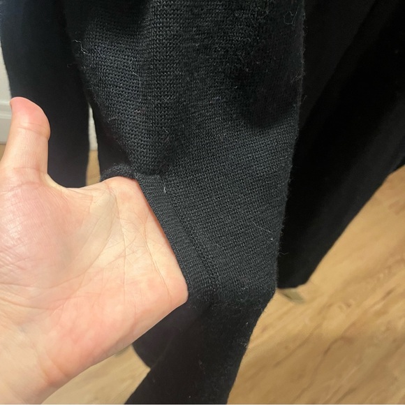 Banana Republic size Medium Black Open Front Longline Cardigan - Picture 4 of 7